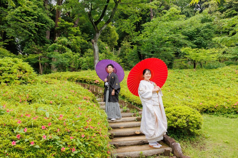 新緑に囲まれて