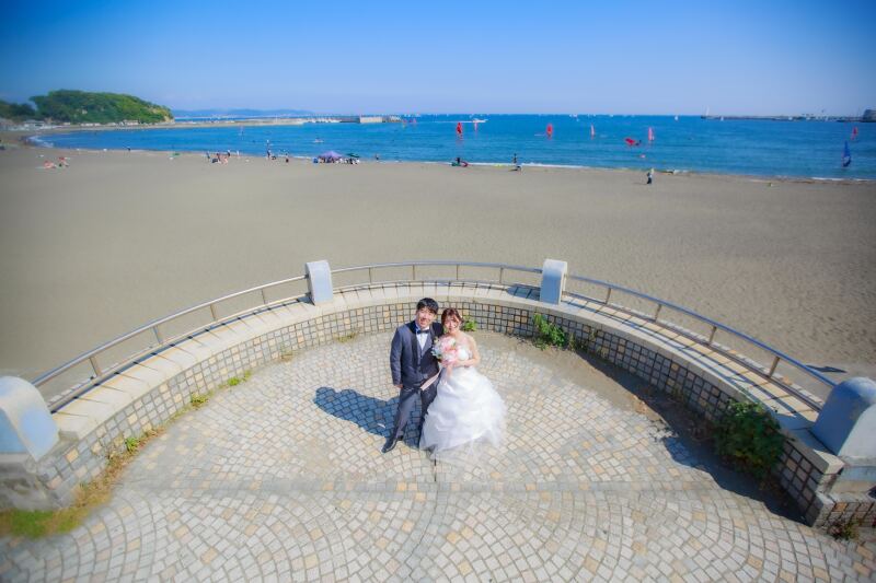 【腰越海岸&times;江ノ島】白無垢と海ドレスの湘南和洋前撮り