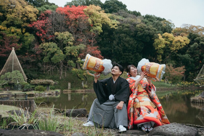 お酒がお好きなお二人ならではなおもしろカット