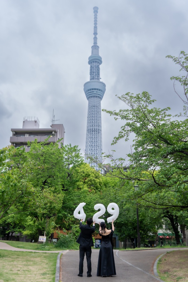 記念日バルーンで一枚