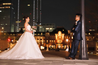 夜の東京駅と☆
