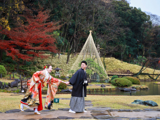 紅葉で和装☆東京駅で洋装
