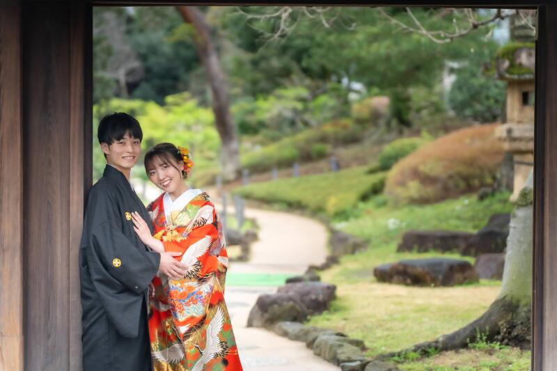 特等席で見つめ合うお二人