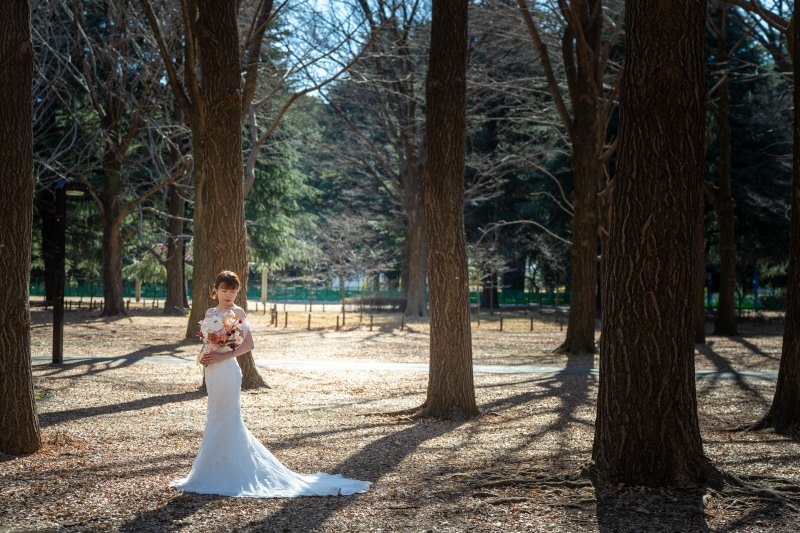 花嫁を彩る冬の光