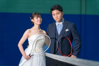 共通の趣味であるテニスを取り入れた前撮プランご提案可能です