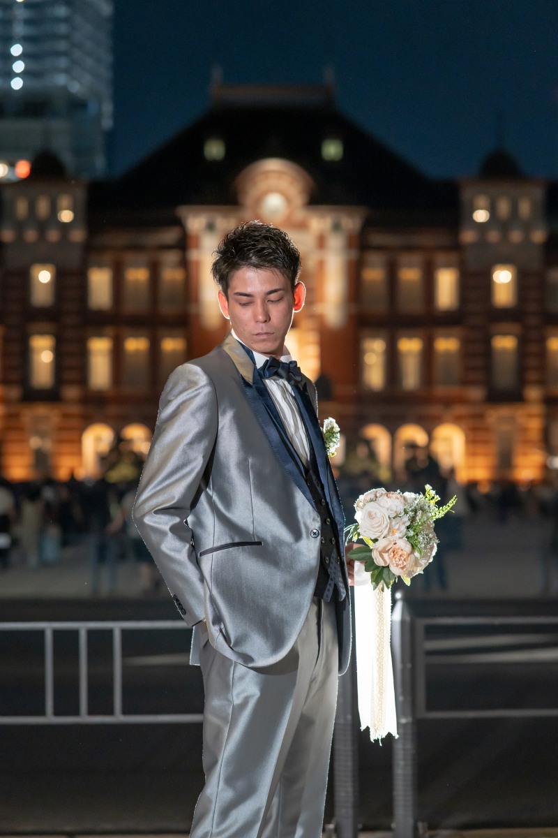 それぞれのピンも撮影します。ご新郎様をクールに。