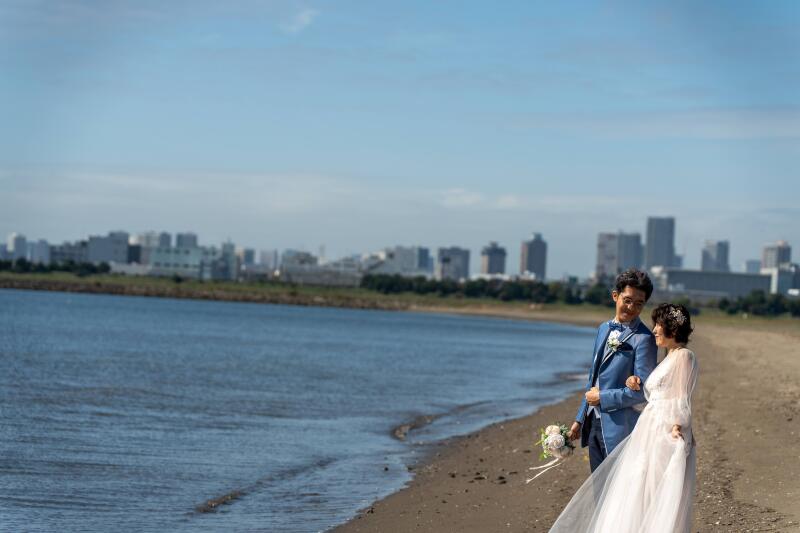 葛西海浜公園にて海辺から撮影スタート