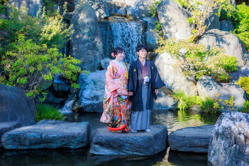 水面に映るふたり