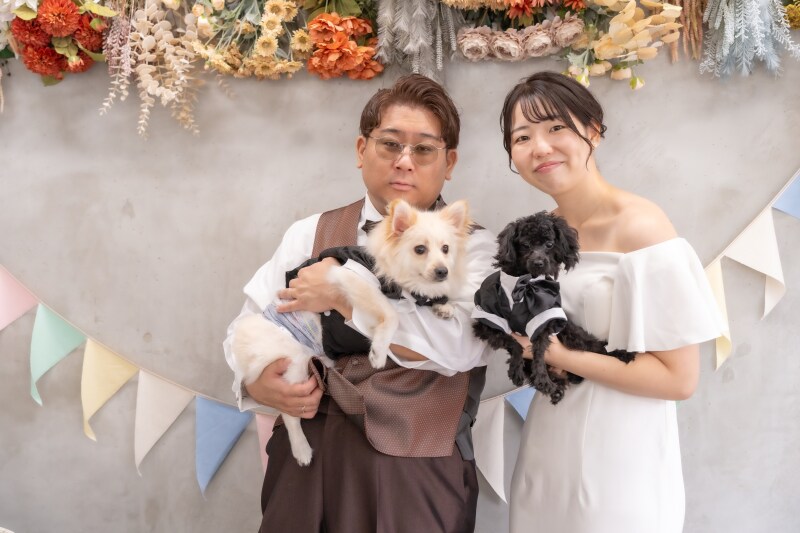 カジュアルな印象のオシャレな記念写真