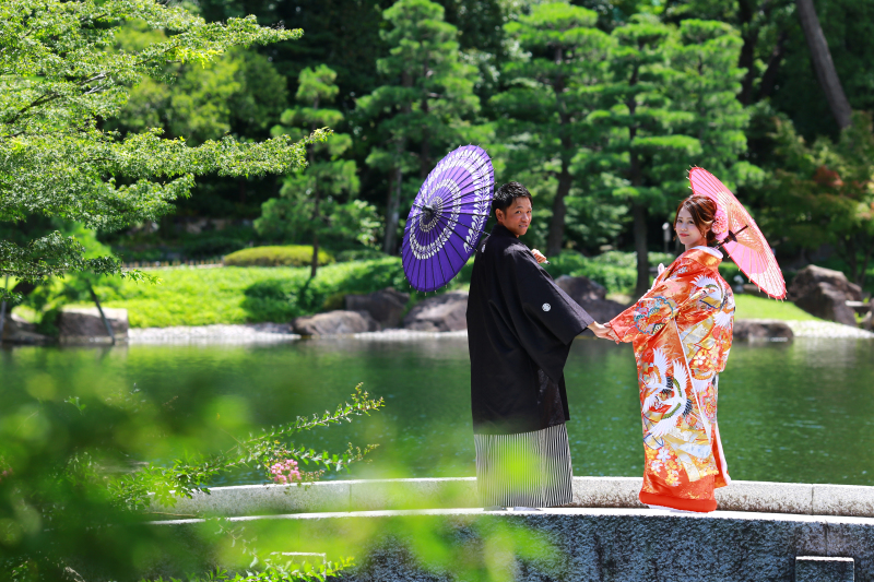 庭園・神社・スタジオなど色々なシーンに合う着物あり