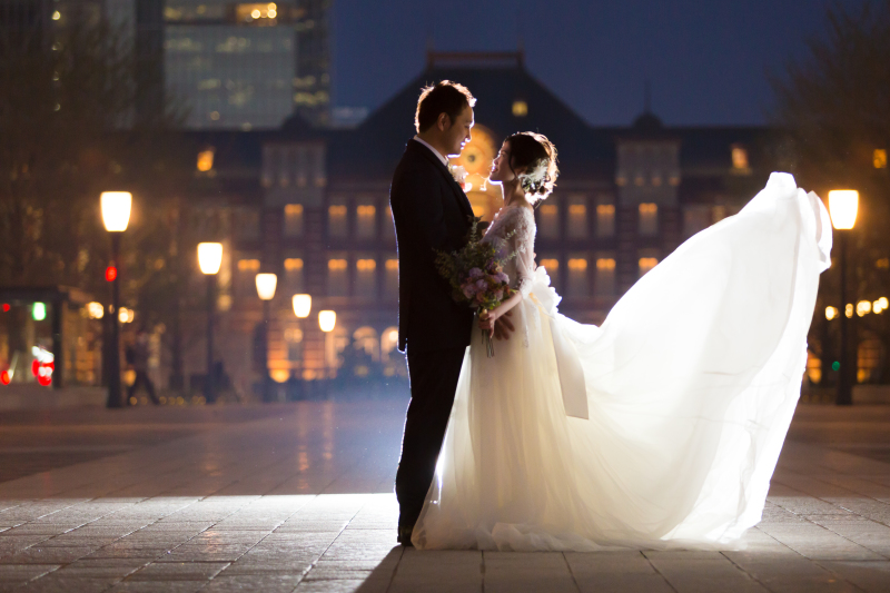 人気の東京駅での1枚