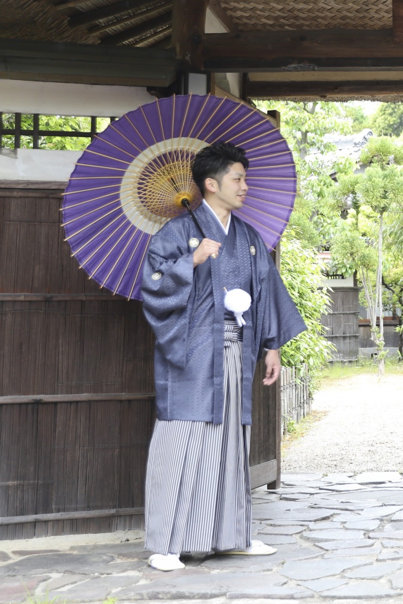 紋付き袴（グレー）