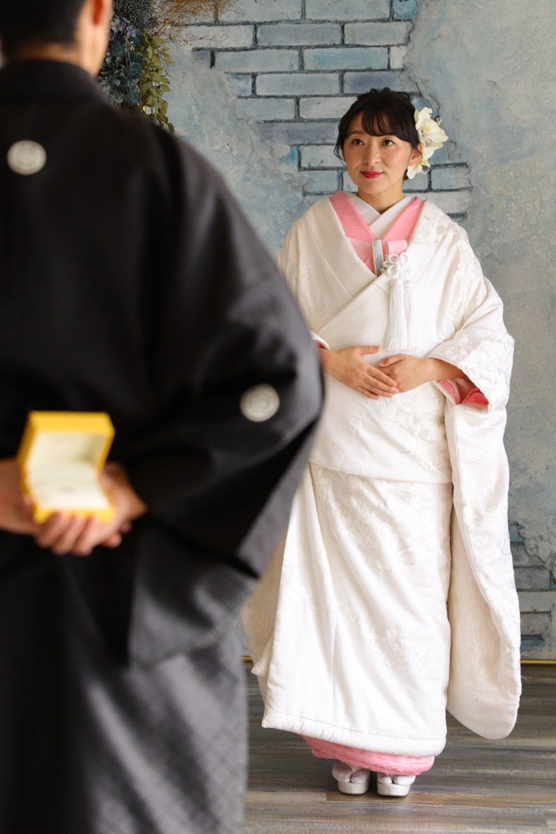 白無垢（ピンク掛下使用）