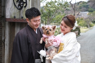 お二人らしさと、ワンちゃんとの愛らしい瞬間を大切にした前撮り撮影