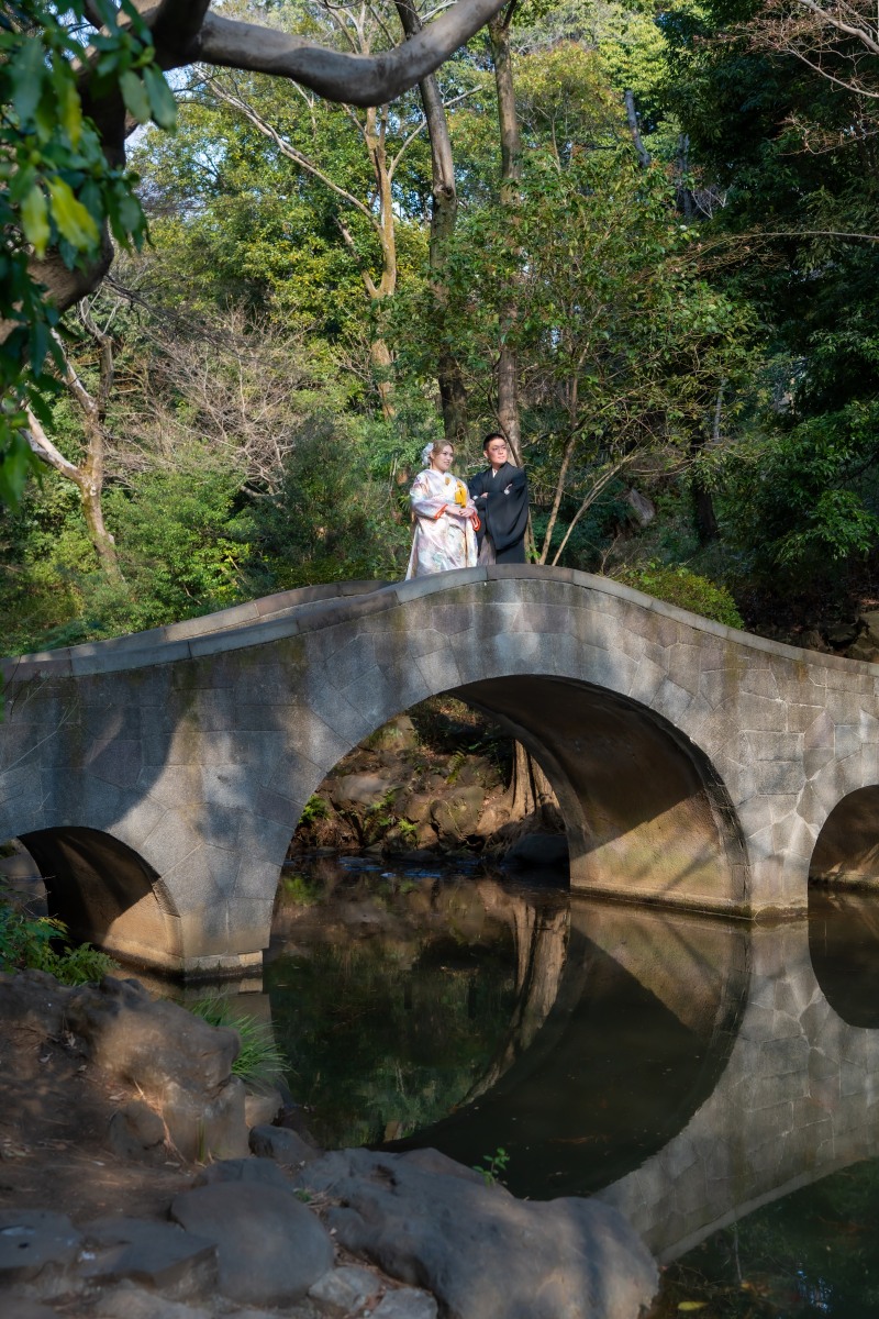 石橋が彩る和のロケーション