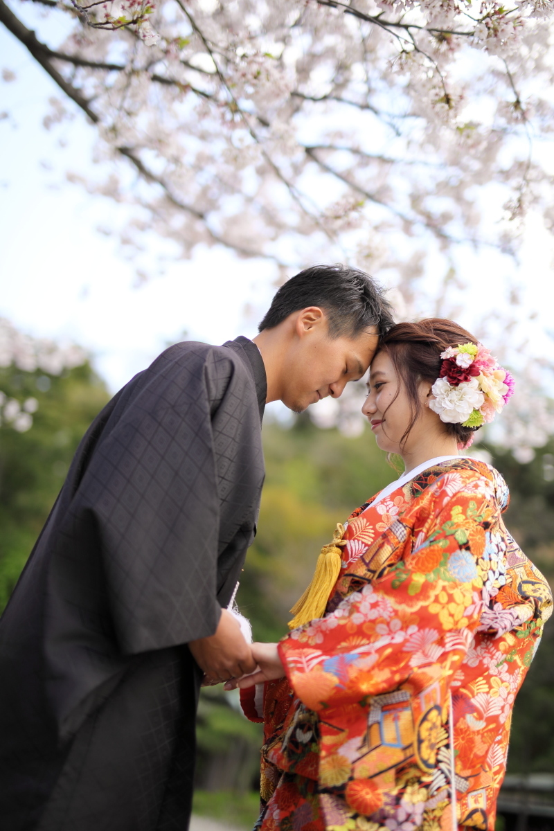 幸せいっぱいの桜シャワー