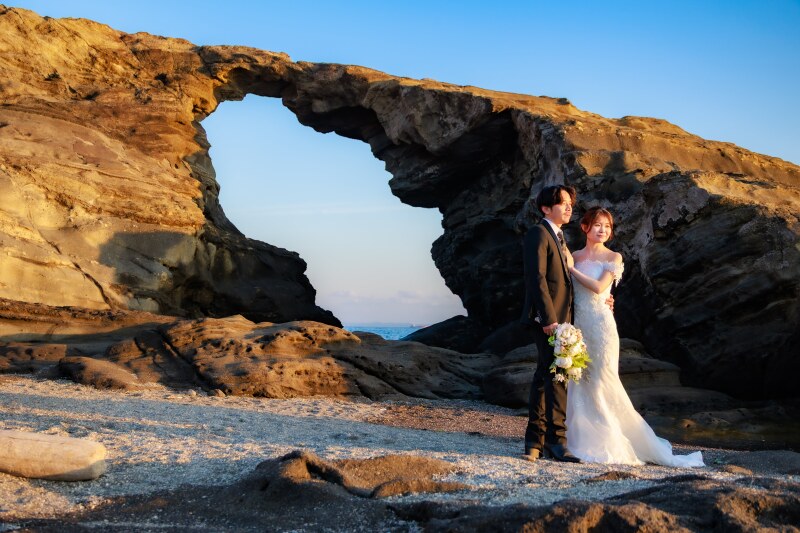 迫力ある岩場での一枚