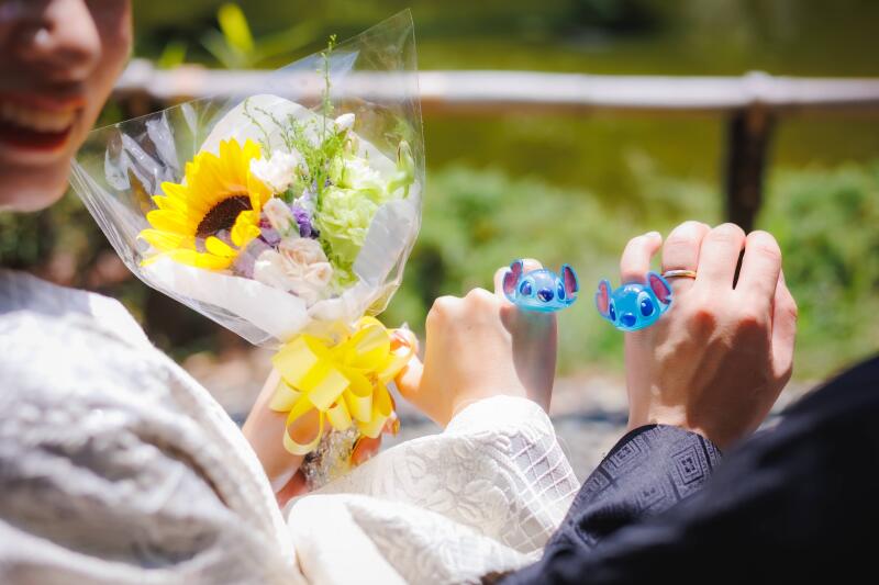 笑顔いっぱいの手元ショット