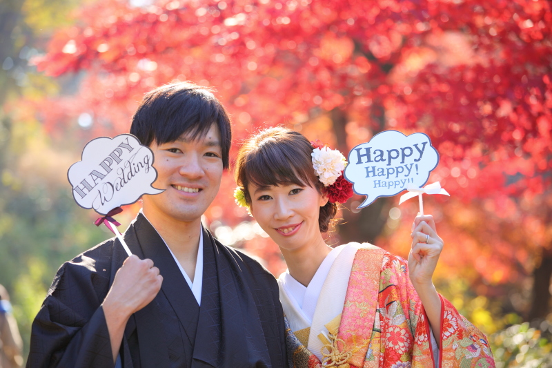 和装ロケ☆日本庭園☆紅葉