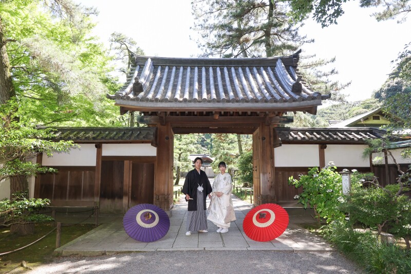 自然の中の和装