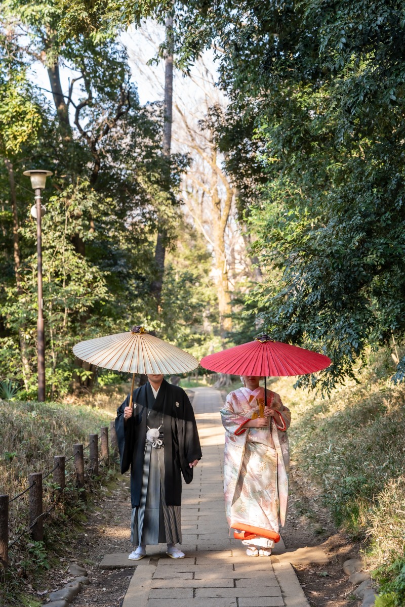 番傘を使った遊び心ある一枚