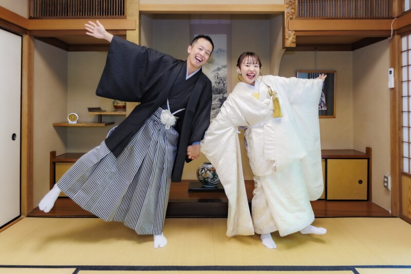 和装はスタジオで、洋装は大桟橋でお昼間完結!和洋装前撮り☆