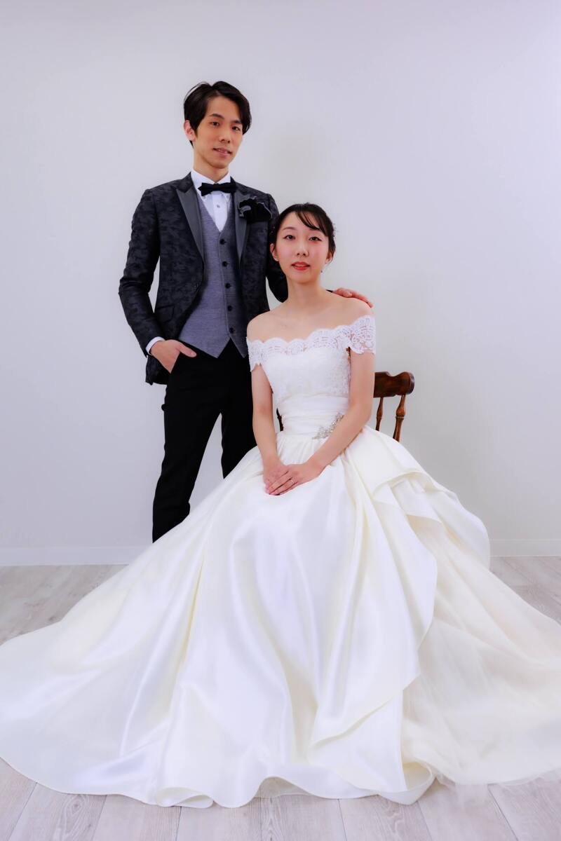 椅子を使ってカッチリとして記念写真も