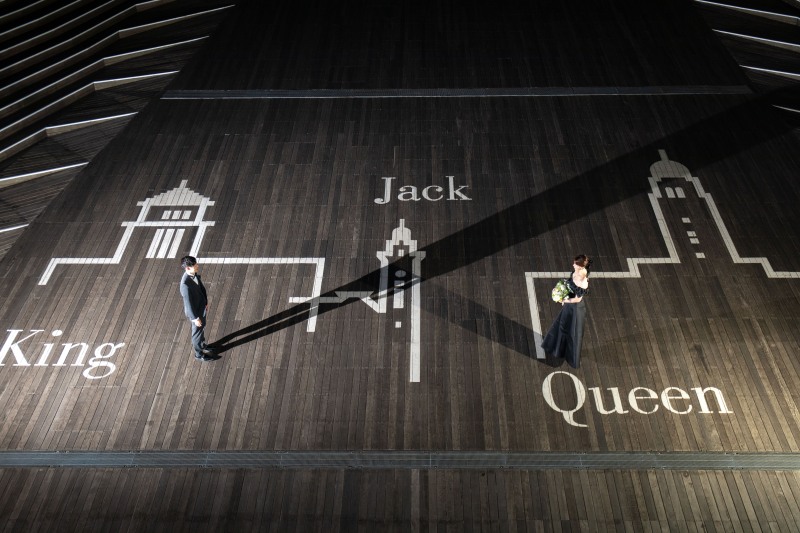 横浜三塔のデッキから撮影開始