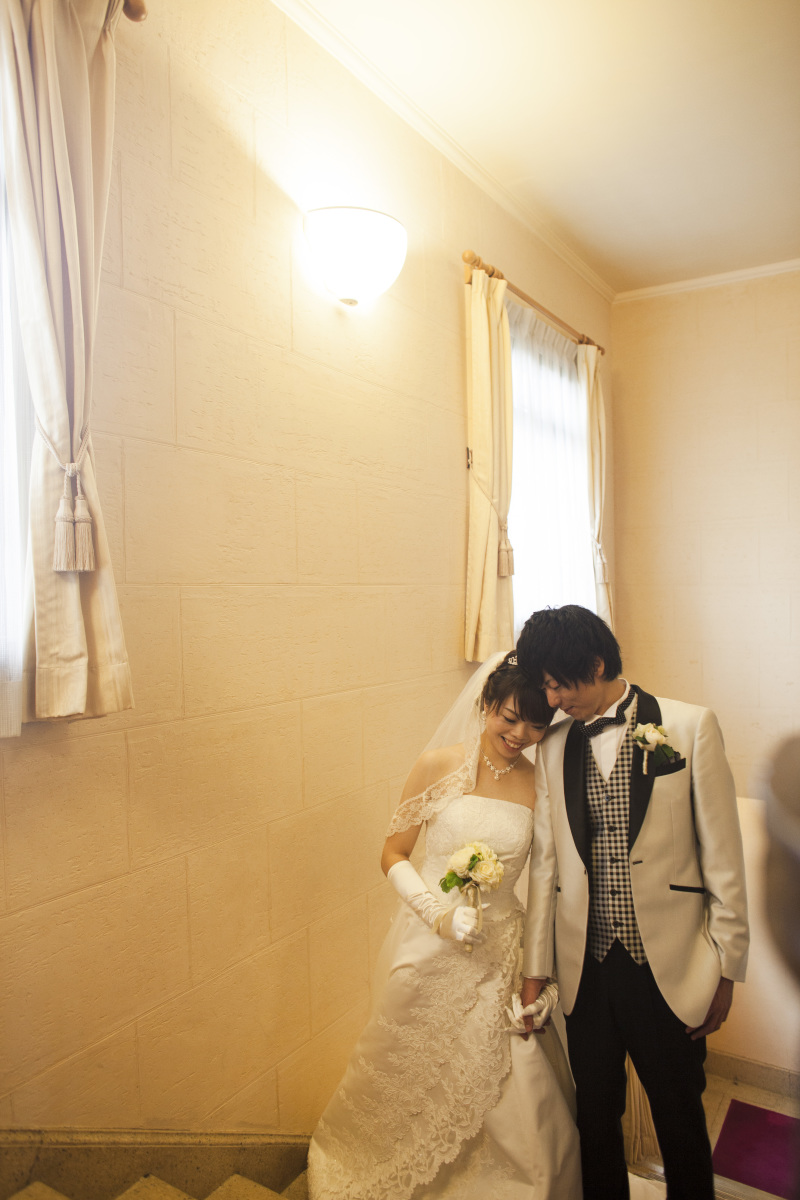 階段での二人☆