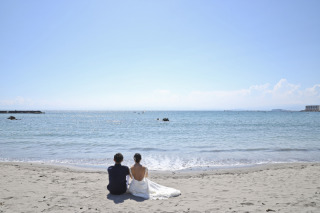 チャペルでゆったり撮影、海で青空の下ロケーション☆