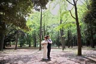 【代々木公園】ウエディングドレス&times;緑あふれる並木道で叶える夏の前撮り