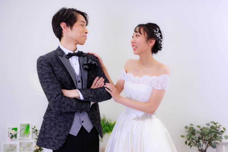 お子さんとの撮影の後はおふたりでの撮影開始