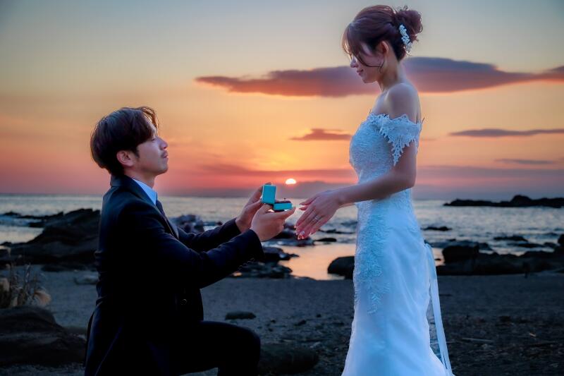 波打ち際のプロポーズ