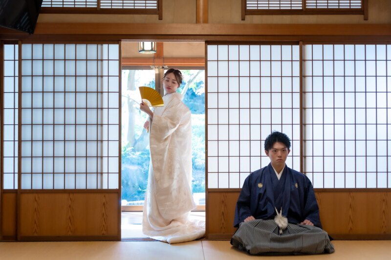 和風スタジオにて和装前撮り撮影