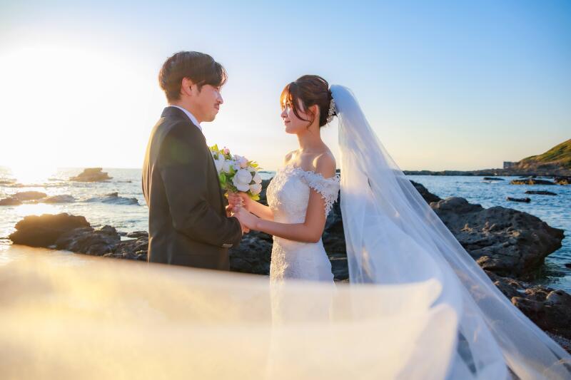 風を感じるベールショット