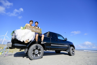 愛車と海で撮りたいとのことでビーチにて撮影