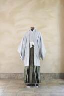 グレー紋服