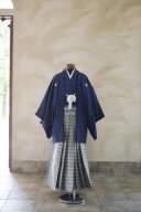 ネイビー紋服