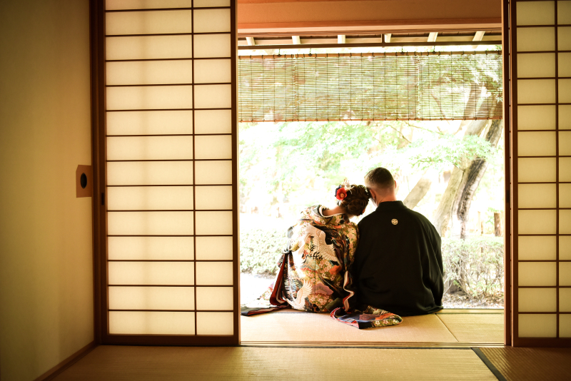 風情あふれるお茶室で・・・