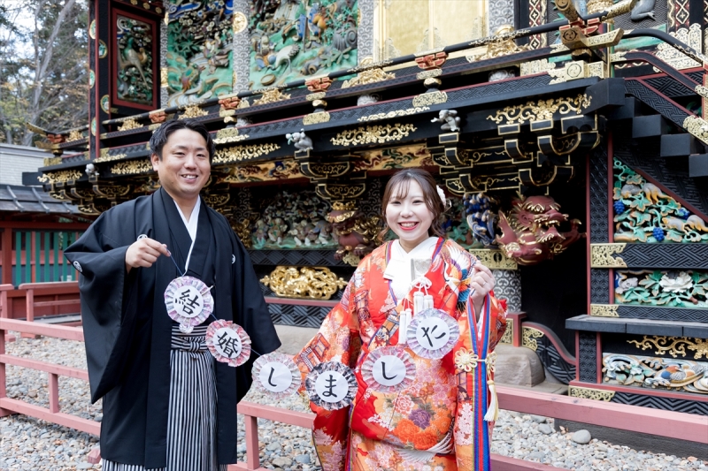 ガーランドを持って・・・♡