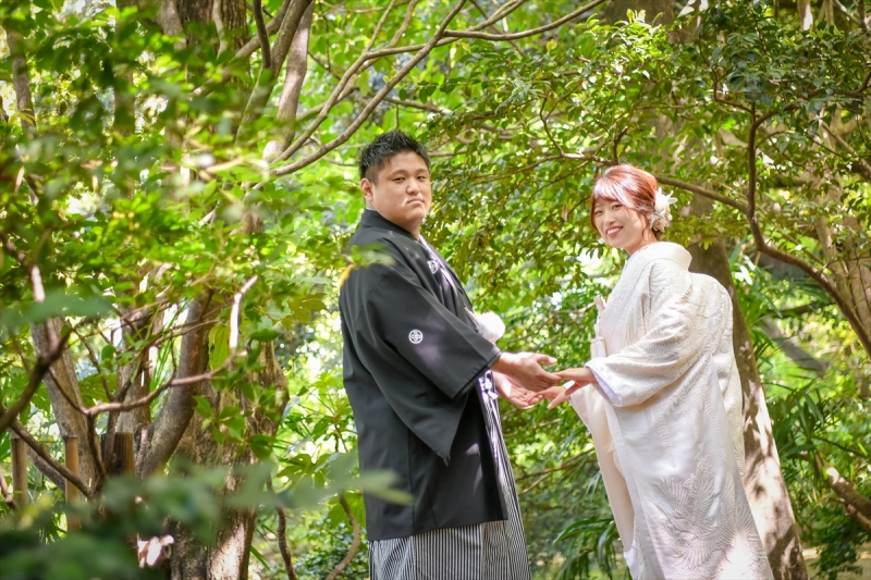 緑に囲まれて&hellip;♡