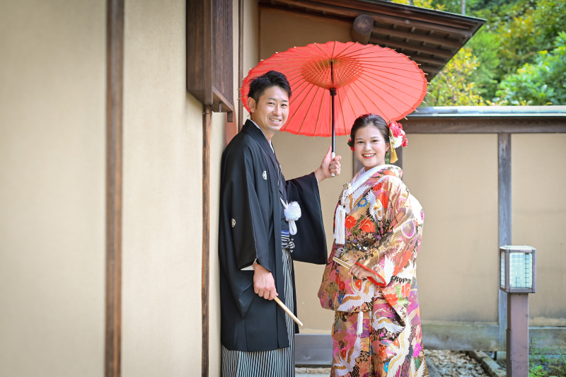 和傘を使って&hellip;♡