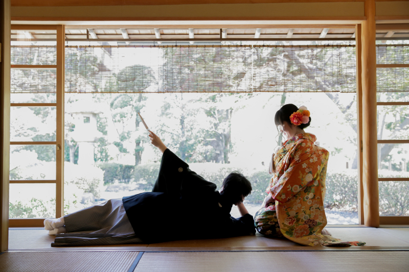 縁側で・・・♡