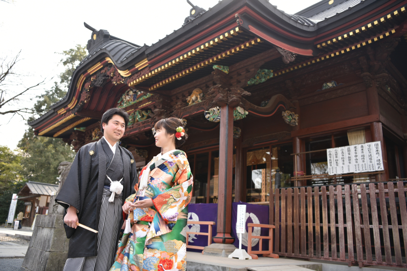 本殿前で・・・