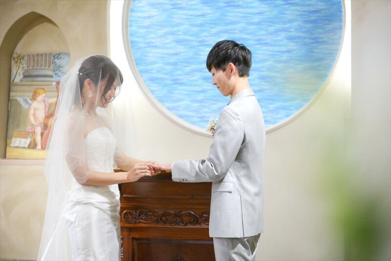 指輪交換のシーンも・・・♡