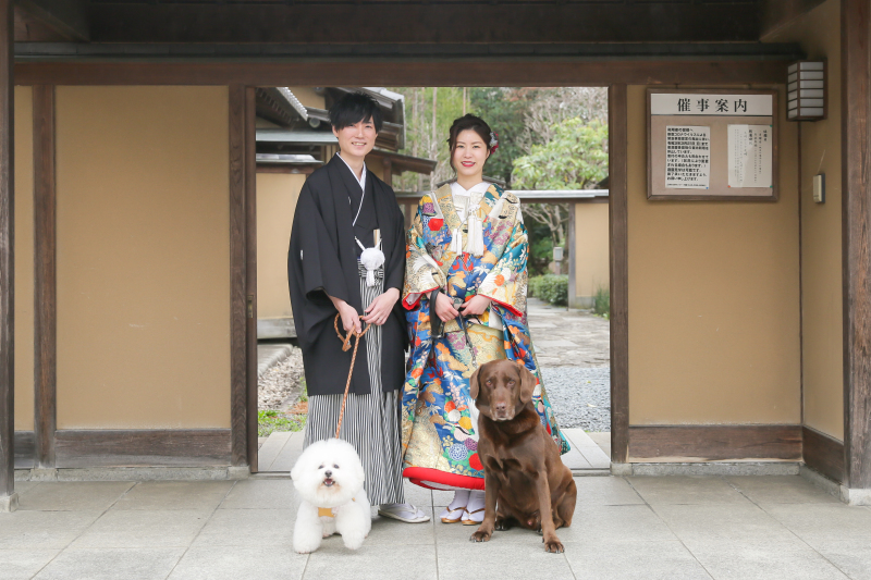 家族の愛犬と&hellip;♡和洋4着フォト