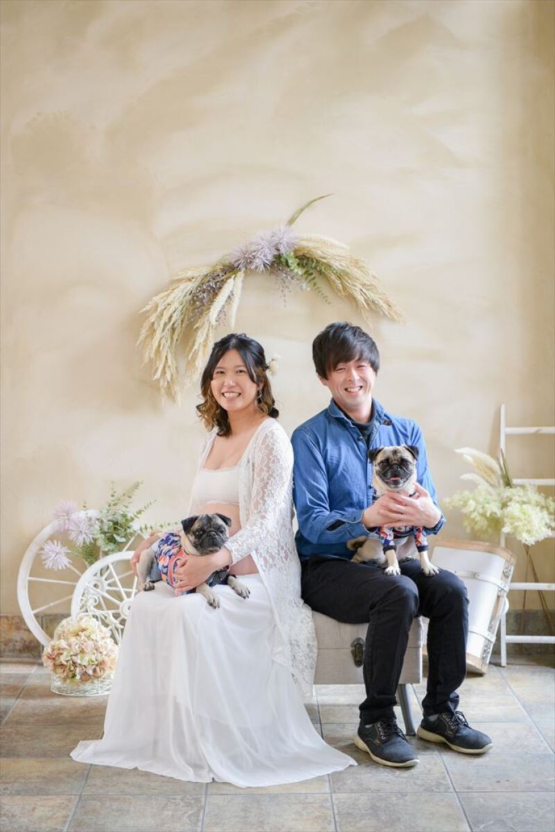 ペットと一緒に撮影&hellip;♡