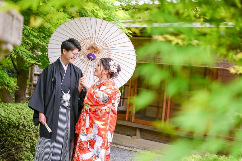 白い和傘&hellip;♡