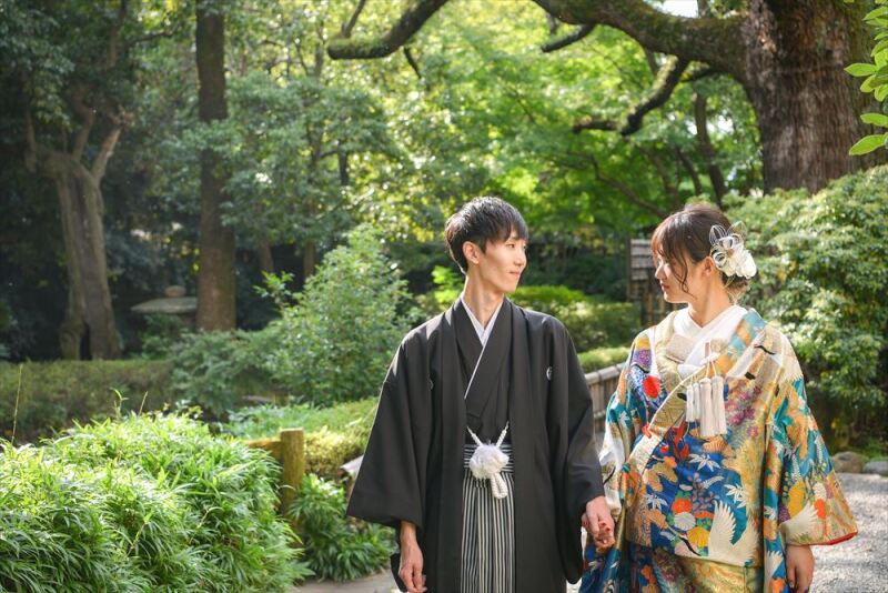 和庭園でお散歩ショット♡