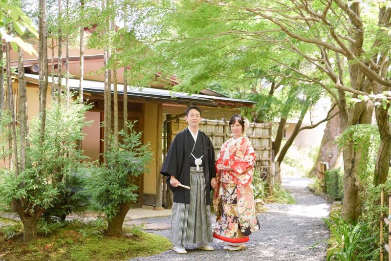 まずは和庭園で撮影&hellip;♡